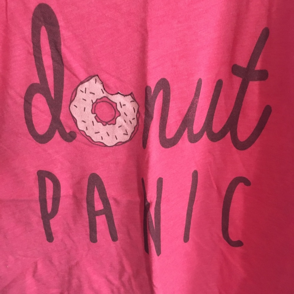 Pink Racerback Tank Donut Panic